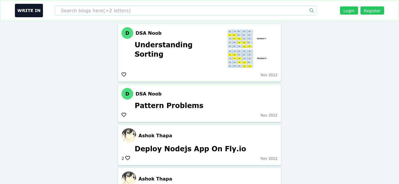 Blogging application